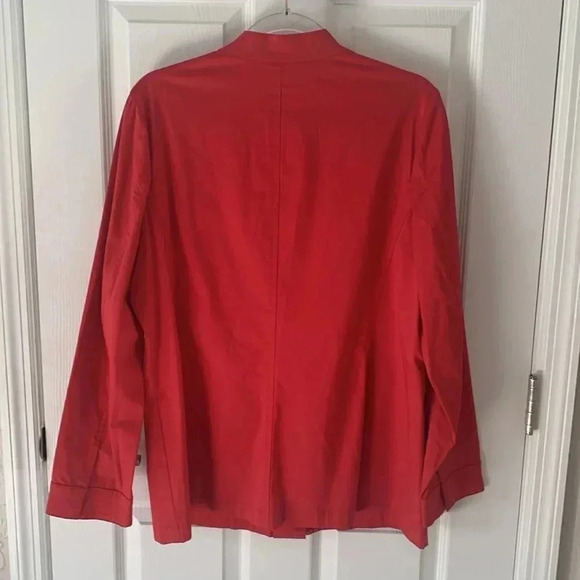 J Jill Bright Berry Pink Button Front Jacket - Picture 5 of 8